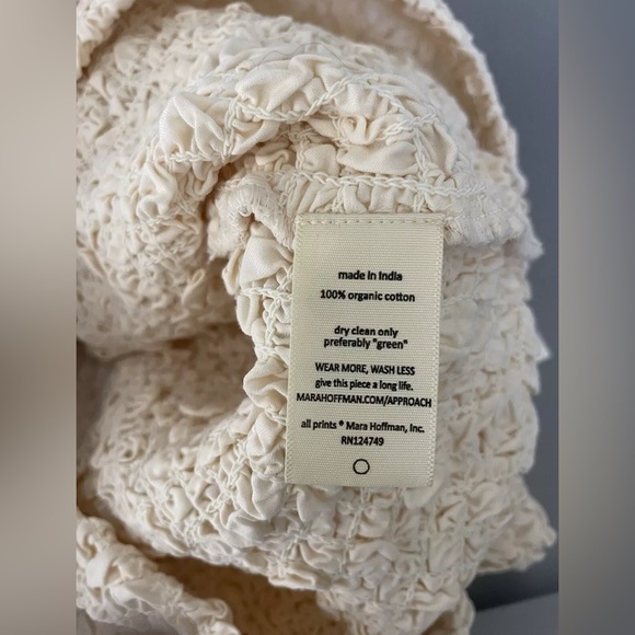 Mara Hoffman Popcorn Midi Strapless Kana Ruffle Dress Cotton-Twill Bridal - Picture 13 of 14